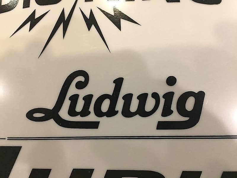 Autocollant de remplacement du logo Ludwig Black Vintage 60's (vinyle 3M de haute qualité !)